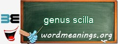 WordMeaning blackboard for genus scilla